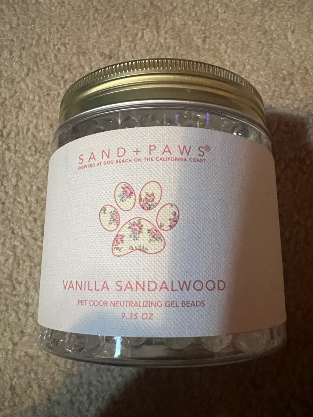 Sand + Paws Vanilla Sandalwood Pet Odor Neutralizing Gel Beads - White